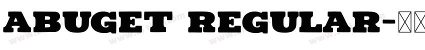 Abuget Regular字体转换